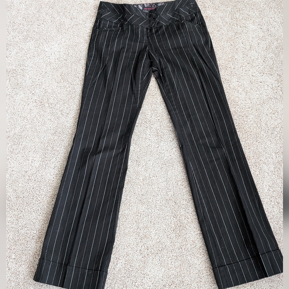 Black Pinstripe Trousers